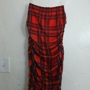 DAY&NIGHT Clear Strap Plaid Mini Dress